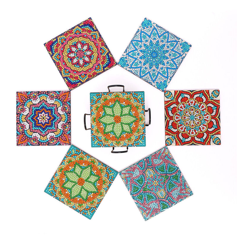 Full Diamond Cup Mat Acrylic Special Shaped Drill Coaster for Art Craft Supplies