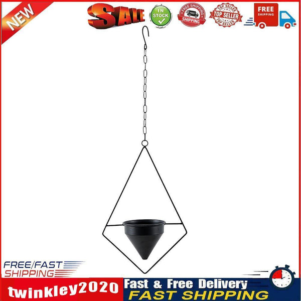 Hanging Flower Pot Hanger Chain Iron Planter Basket Holder Home Decor (A) Newly