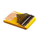 17-Key Cute Mahogany Kalimba Portable Finger Thumb Piano Musical (Yellow) Newly