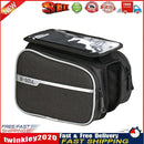 Bicycle Front Top Tube Frame Touch Screen Saddle Bag Phone Holder (Black) Newly