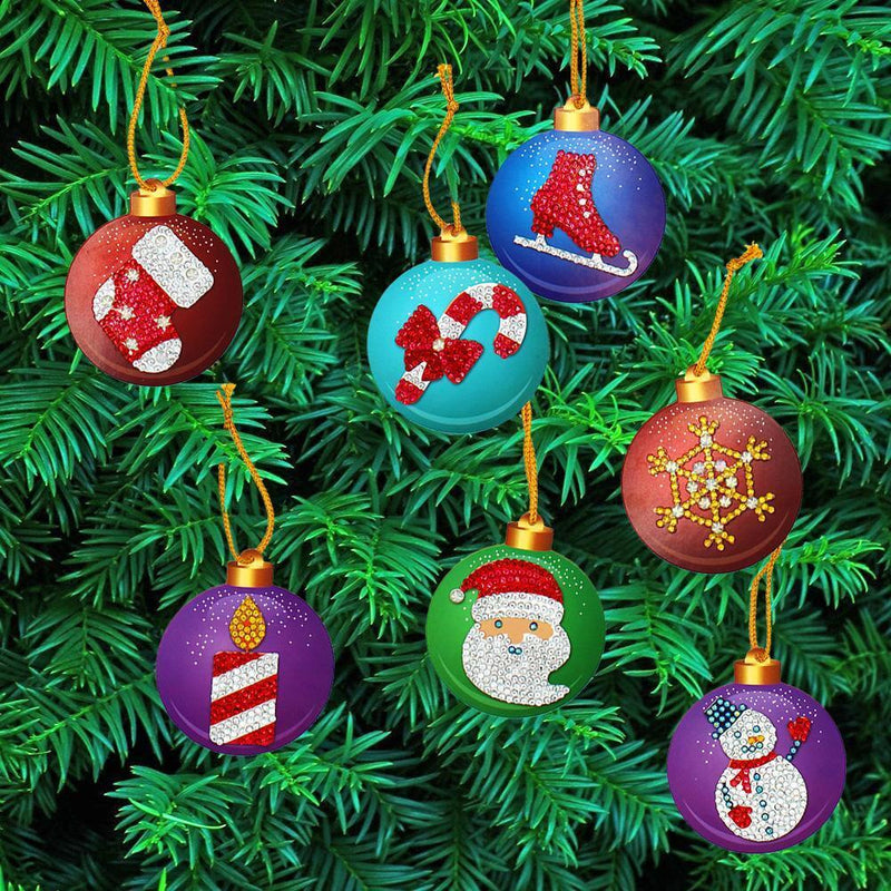 100pcs DIY Diamond Painting Special Mold Partial Drill Christmas Tree Pendant
