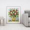 Oil Paint By Numbers Picture DIY Drawing Elegant Flower Nature Acrylic Painti