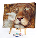 Lamb and Lion Oil Paint By Numbers Kit DIY Acrylic Painting Wall Picture Cr