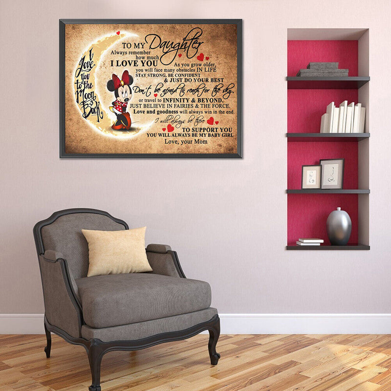 Diamond Painting Mouse Letters Full Round Drill Picture of Rhinestone DIY Kits