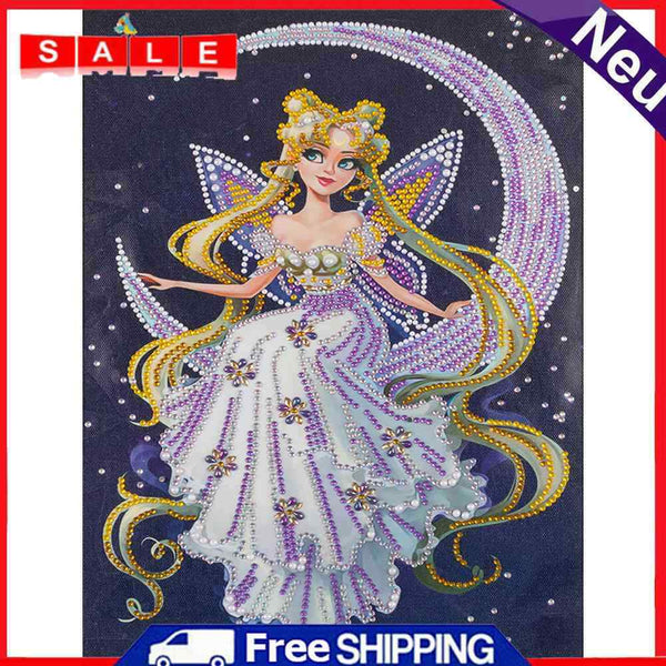 Diamond Painting Moon Fairy Partial Drill Rhinestone Mosaic Art Picture Kits