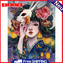 Hand Painted Digital Oil Picture DIY Girl Paint By Numbers Home Wall Decor Kit