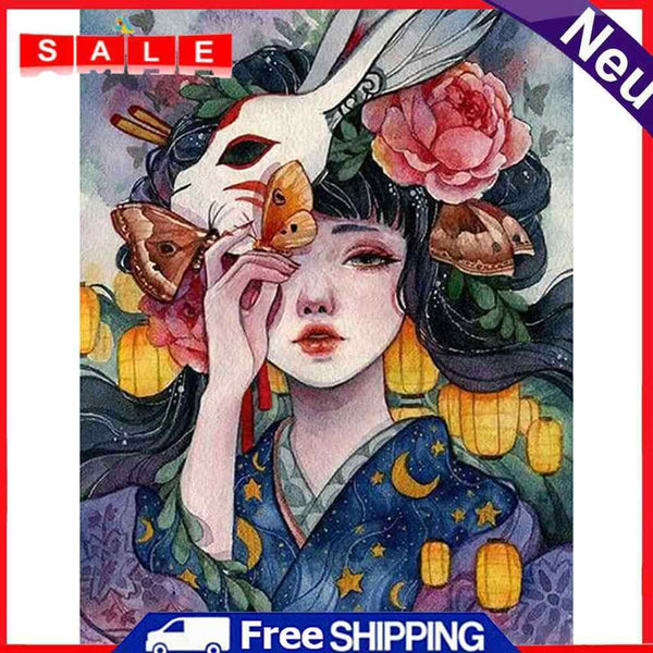 Hand Painted Digital Oil Picture DIY Girl Paint By Numbers Home Wall Decor Kit