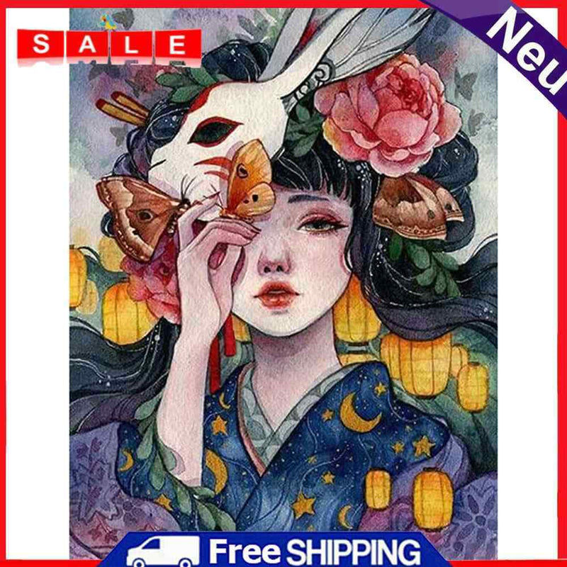 Hand Painted Digital Oil Picture DIY Girl Paint By Numbers Home Wall Decor Kit