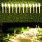 10pcs LED Solar Light Mini Steel Tube Lawn Stake Lamp Garden Decor (Warm) Newly