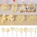 Cute Apricot Stationery Book Holder Tassel Chinese Style Leaf Metal Bookmark