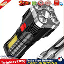 5COB+LED 500LM Portable Flashlight USB Rechargeable Power Display Torch Newly