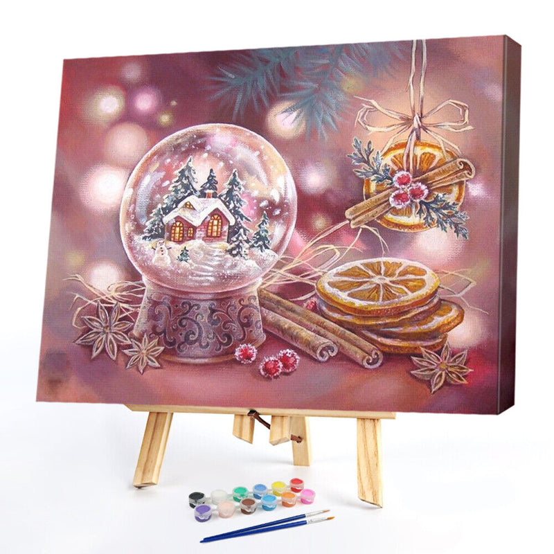 DIY Digital Picture Dessert House Frameless Oil Painting By Number Handicraft