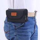 Men Oxford Cloth Phone Bags Double-layer Zipper Fanny Packs (A Black) Newly