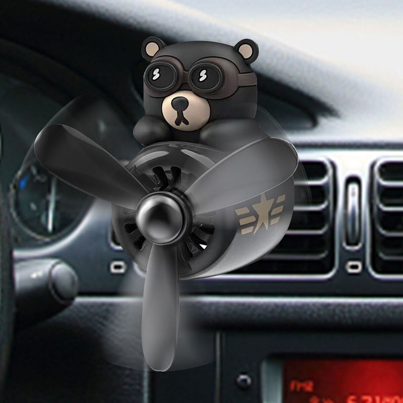 Silicone Car Air Freshener - Cartoon Bear Pilot Modeling Aromatherapy (A)