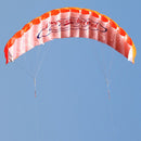 Dual Line Stunt Parafoil Parachute Rainbow Sports Beach Kite (Orange)