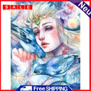 Oil Paint Painting Girl By Numbers Coloring Picture Digital Drawing