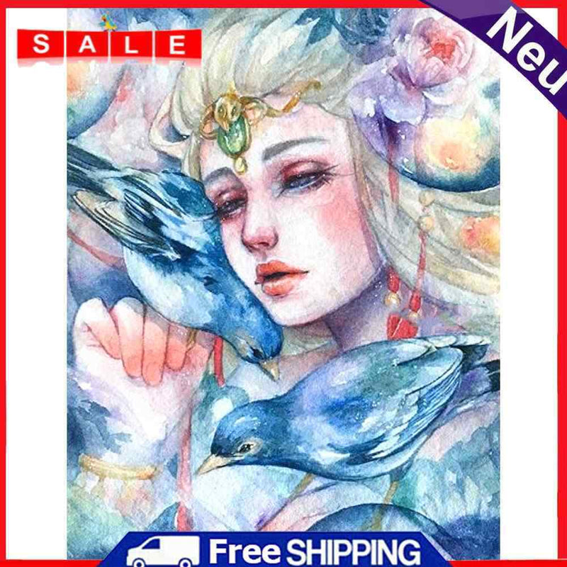 Oil Paint Painting Girl By Numbers Coloring Picture Digital Drawing