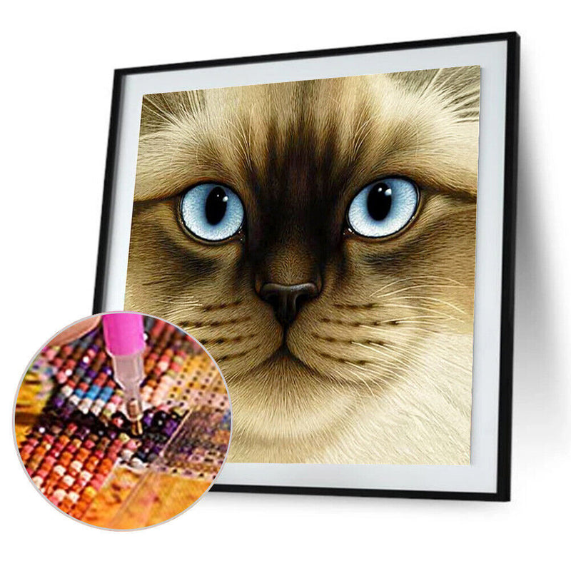 #A 5D DIY Diamond Painting Kits Full Round Drill Kitten Mosaic Picture Wall De