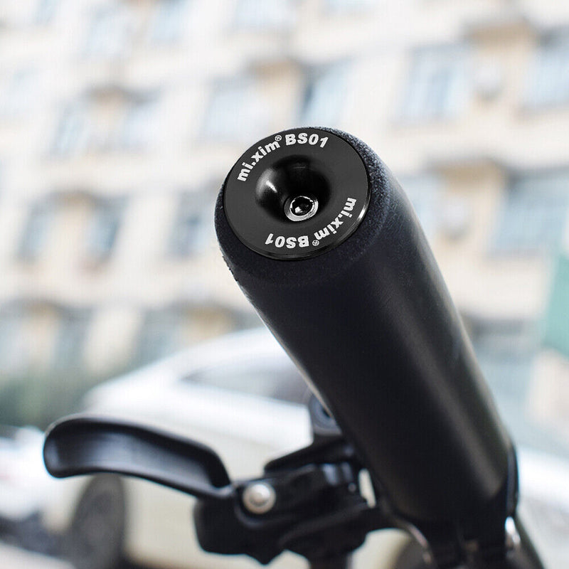 2x Burnt Blue Aluminum Bicycle Handlebar End Caps Plugs for Mountain Road B