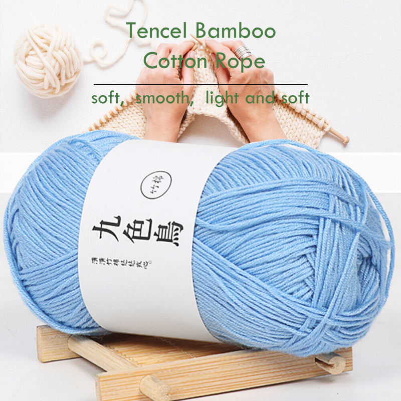 Tencel Bamboo Cotton Rope Knitting Twine Thread Yarn Cord for Baby Scarf Swea