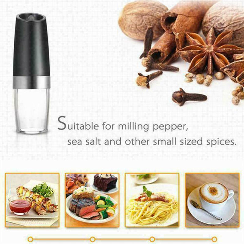 Electric-Auto Salt Pepper Mill Set Grinder Shaker Steel Y0H1 Kitchen Tool R2Y0