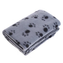 Pet Blanket Dog Puppy Cat Paw Print Soft Warm Fleece Bed Travel Basket Aut