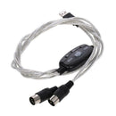 USB In-Out Interface Cables Adapter For Keyboard Electronic Music Drums N7K5