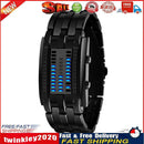 Lovers Steel Blue Luminous LED Electronic Display Watch (Black)(Women) Newly