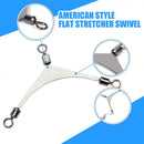 10pcs American 3 Way Fishing Jig Head Swivels Rolling Pole Connector (02) Newly