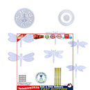 Flexible Silicone Mold Set Dragonfly Mold with Craft Supplies for Decors Newly