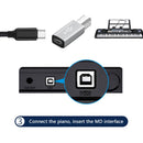 USB C Female to USB B Male Adapter for Printer Scanner MIDI Controller Keyboard