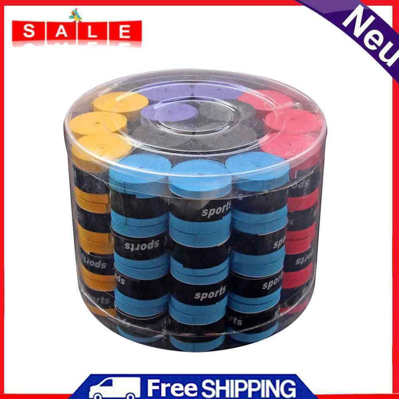 60pcs Tennis Racket Overgrips Badminton Sport Fishing Rods Wraps Tapes Sweatband