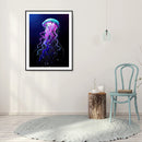 DIY Jellyfish Mosaic Full Round Diamond Drawing Handmade Rhinestone Craft G