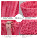 PE Rattan Handlebar Carrier Bag Bicycle Front Basketball Holder Cycling Accessories