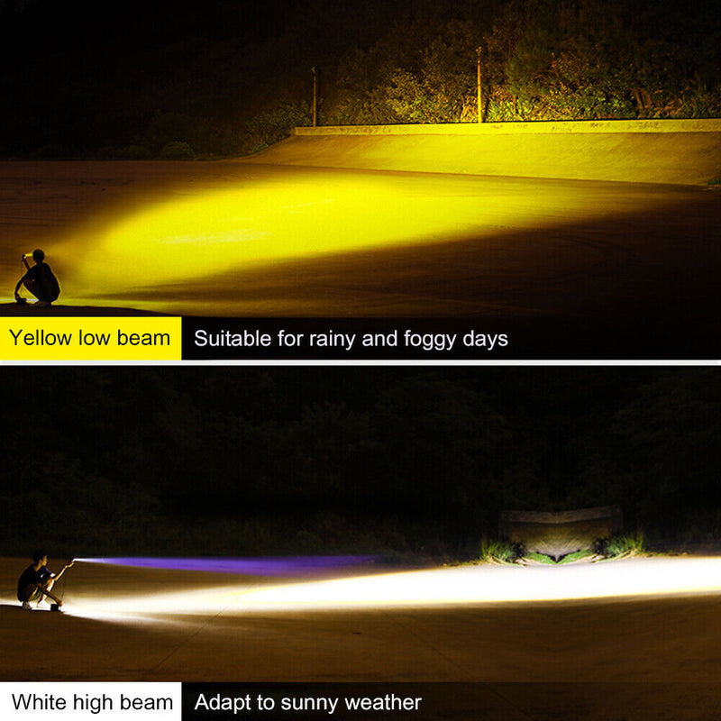 Waterproof Motorcycle Electric Vehicle Universal Dual Light Headlight LED Lamp