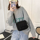 Fashion Lamb Wool Shoulder Bag Women Autumn Winter Solid Color Crossbody Bags