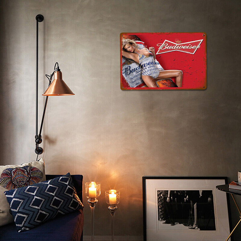 20x30cm People Retro Tin Painting Rectangular Metal Wall Signs Decor (5)