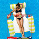 Swimming Pool Float Hammock Multi-Purpose Inflatable Lounge Bed (Yellow) Newly