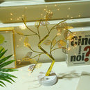 30x50cm LED Night Light Mini Tree Copper Wire Garland Children Bedroom Lamp