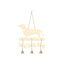 Wooden Dachshund Wind Chime Bells DIY Pendant Balcony Outdoor Yard Home Decor