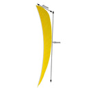10pcs 4 inch Water Drop Turkey Feathers Arrow Real Feathers Vanes (Yellow) Newly