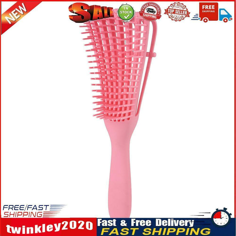 Women Hair Scalp Massage Comb Wet Curly Hairdress Styling Hairbrush (Pink) Newly