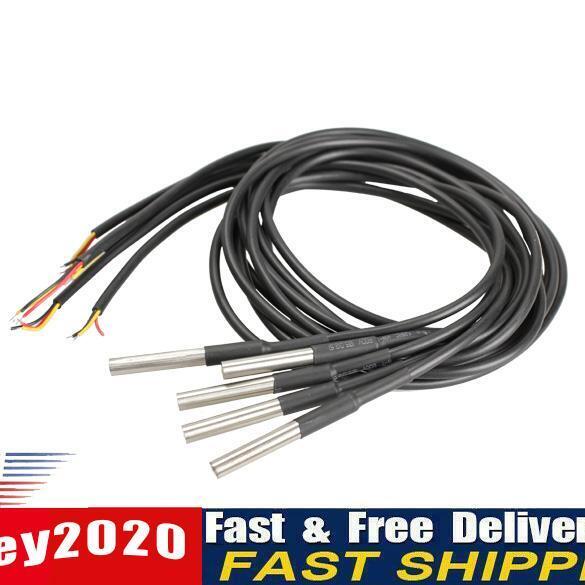 5pcs DS18b20 Waterproof Temperature Sensors Temperature Transmitter Newly