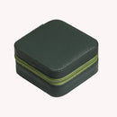 Portable Jewelry Storage Box Earrings Necklace Display Case (Army Green)