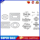 Greetings Cutting Die Stencils Seal Stamp Set for DIY Scrapbook Embossing
