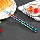 Stainless Steel Chopsticks Tableware Antiskid Food Sticks (Camouflage) Newly