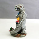 Outdoor Gnomes Statue Yard Sculpture Garden Statue Dinosaur Eating Gnomes