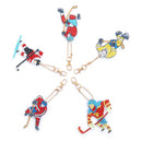 5pcs DIY Diamond Painting Keychain Baseball Special-shaped Drill (AA988) Newly