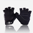 Bikeboy Sports Half Finger Anti-slip Breathable Riding Gloves (Black L)