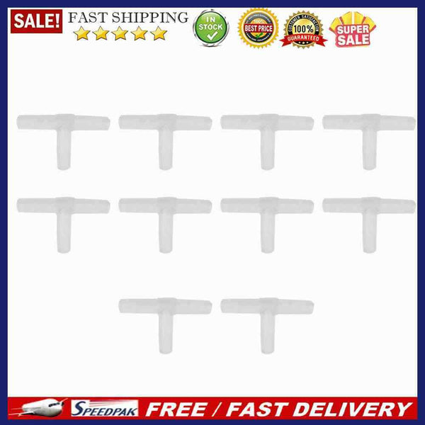 10pcs Joint T-type Hard Tube Connector Adapter Fish Tank Joint Water Pipe S